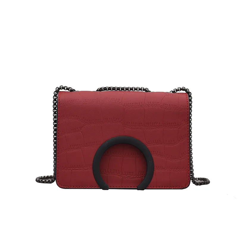 

Vintage Stone Pattern Lady's Small Square Bag Luxury Chain PU Leather Crossbody Bags Trend Brand Female Handbags And Phone Bags