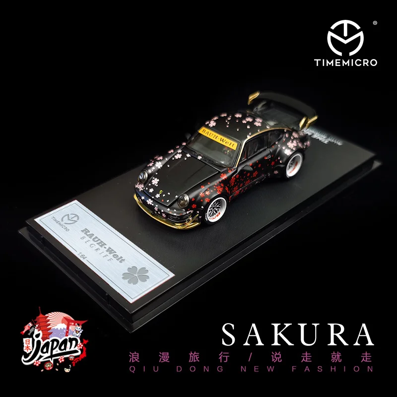 

Time Micro 1:64 Die Casting Diorama RWB 911 964 Japanese Sakura Car Model Miniature Carros Brasileiros Toys Free Shipping