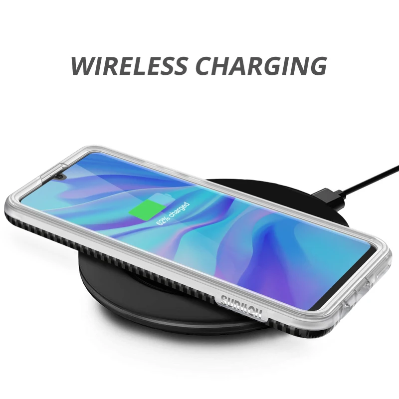 Мягкий чехол-бампер 2 в 1 для Huawei P30 lite 360 противоударный чехол со встроенным