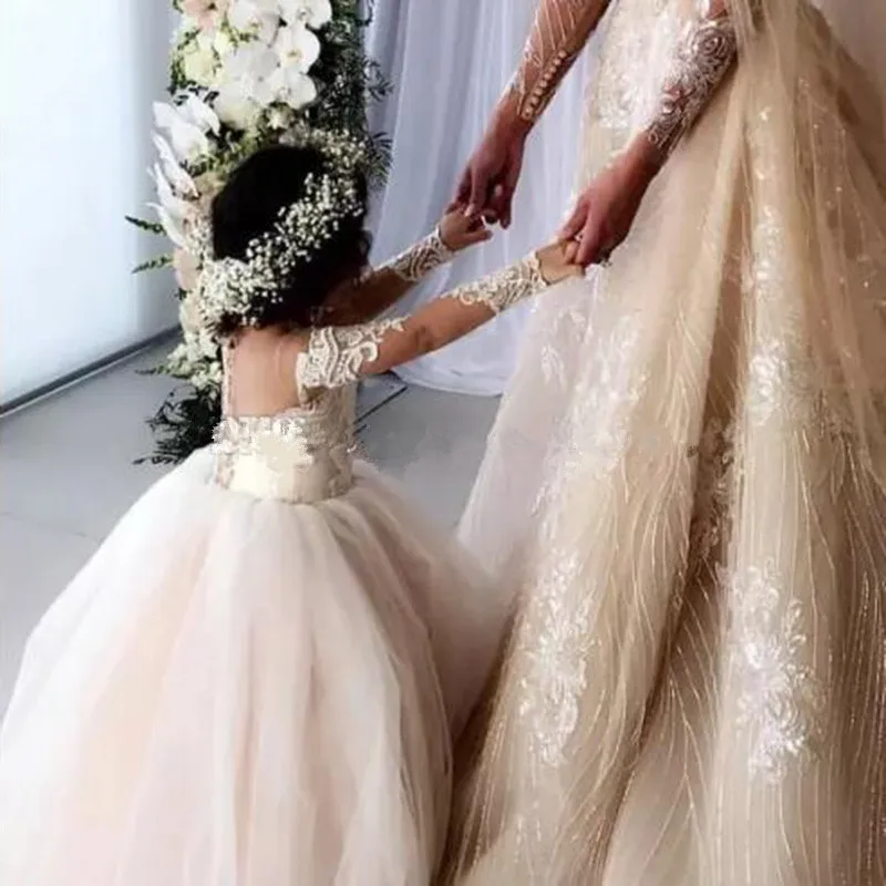 Винтажные Цветы для девочек на свадьбы 2020 Vestidos De первоклассные с открытыми