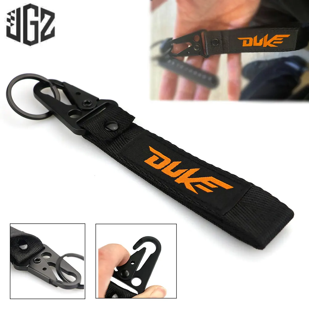 Motorcycle Metal Key Ring Hanging Buckle Embroidered Key Holder Keychain For KTM DUKE RC 125 250 390 200 750 1090 1190 1290 ADV
