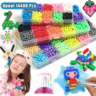 Дополнительные бусины Hama, пазлы Aquabeads, набор аквабусин сделай сам, шарики для игр, Волшебная 3D игрушка для девочек, для детей