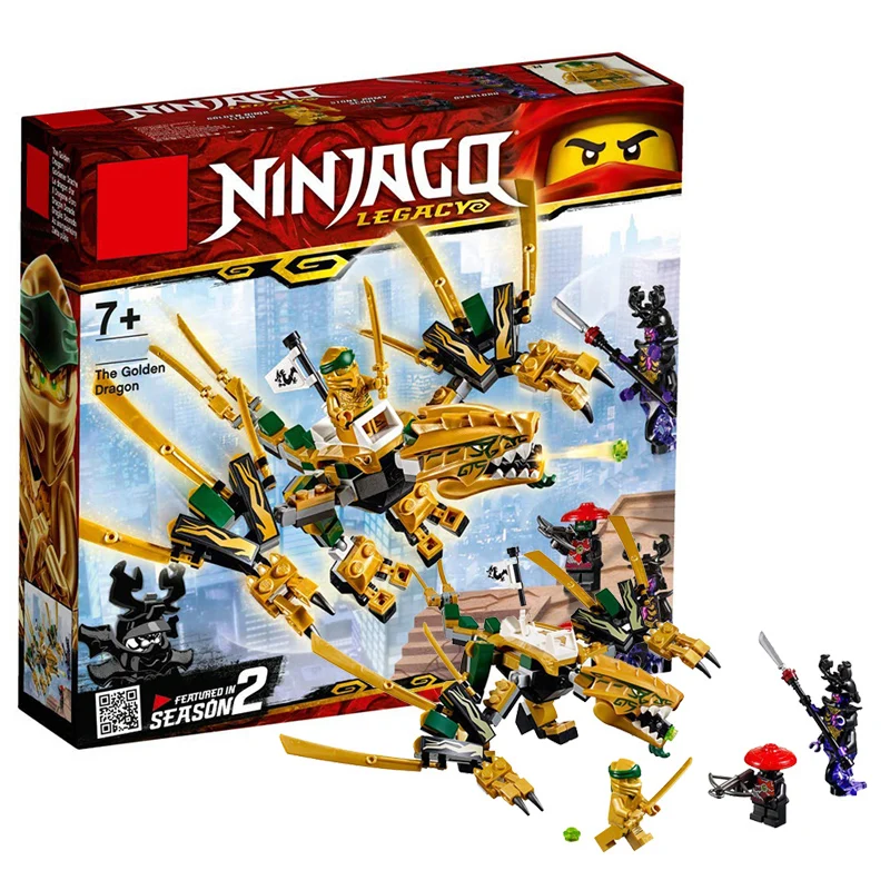 2019 ниндзя золотой дракон строительные блоки модель кирпичи нинджагоэ