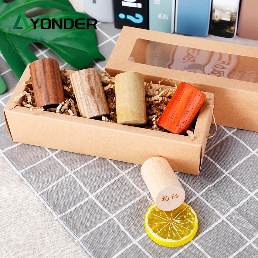 6pcs Car Aromatherapy Essential Oil Diffuser Set Wood Flavoring Home Air Freshener Aroma Diffuser No Fire Fragrance ornaments