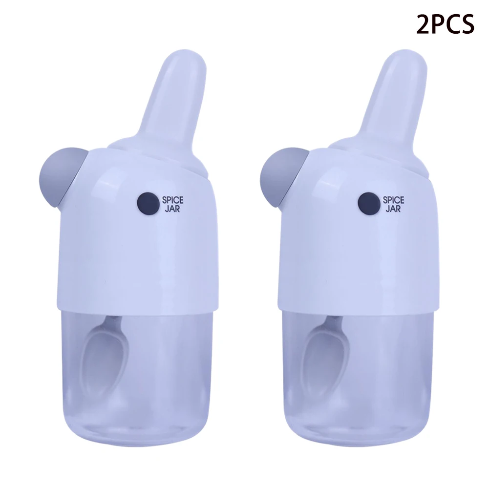 2pcs Pepper Home Pour Hole Sugar Leakproof Spices Jar With Lid Salt Dispenser Serving Spoon Storage Seasoning Box Kitchen Honey | Дом и сад