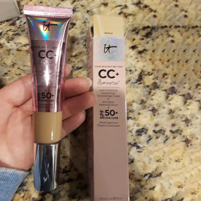 Консилер Для Лица It Cosmetics CC + крем освещение SPF 50 полное покрытие средний или