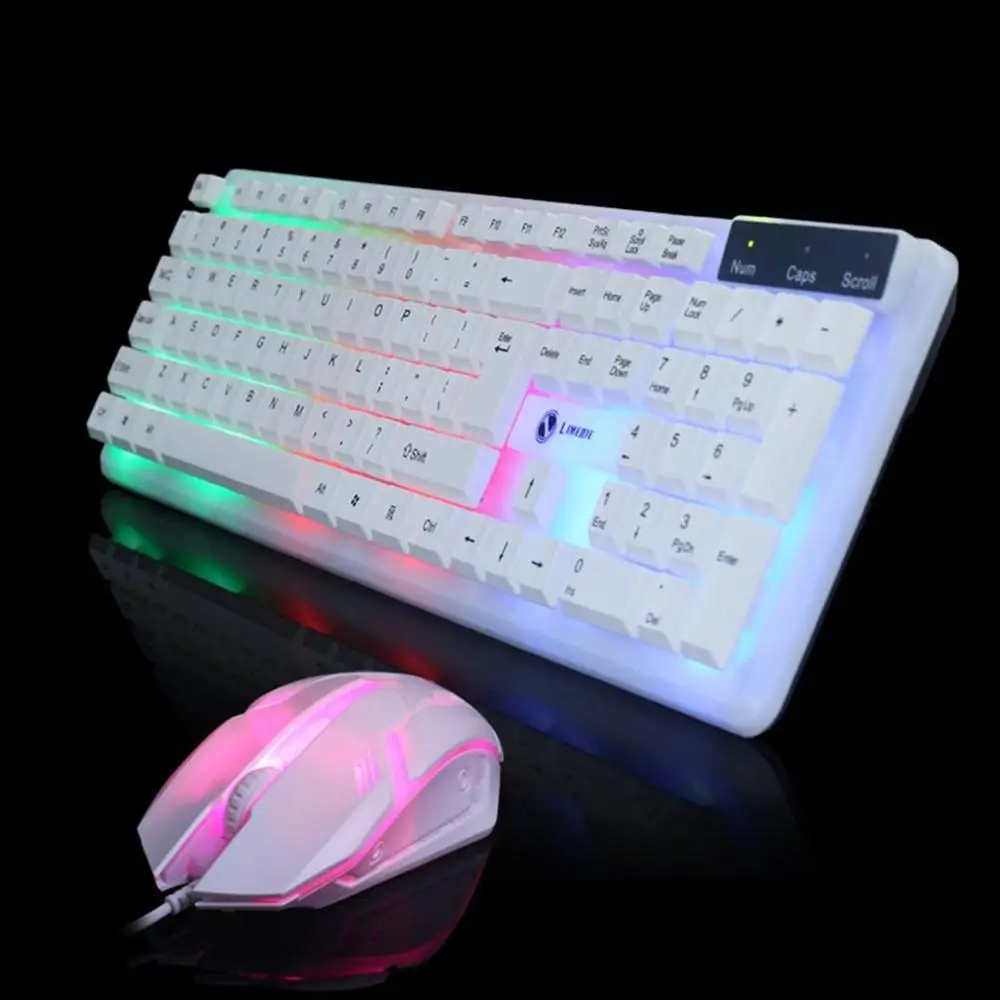 Механические клавиатуры и мышь комплект с светодиодный RGB подсветкой игровая