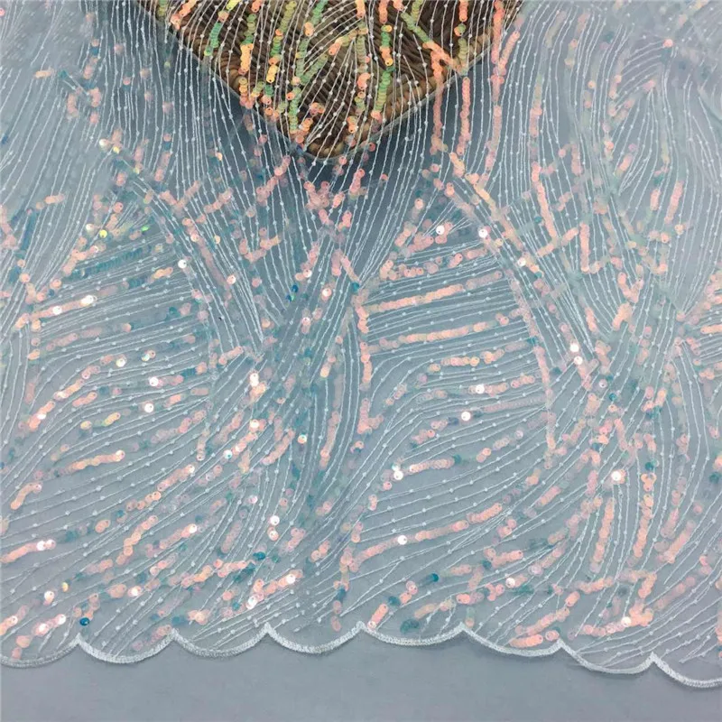 Блестки вышитые кружева ткань 6 мм золото свет волшебные шарики бусины сетчатая