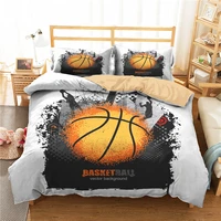bed ccomforter duvet cover 3d basketball sport printed bedcover with pillowcases for boy king single size