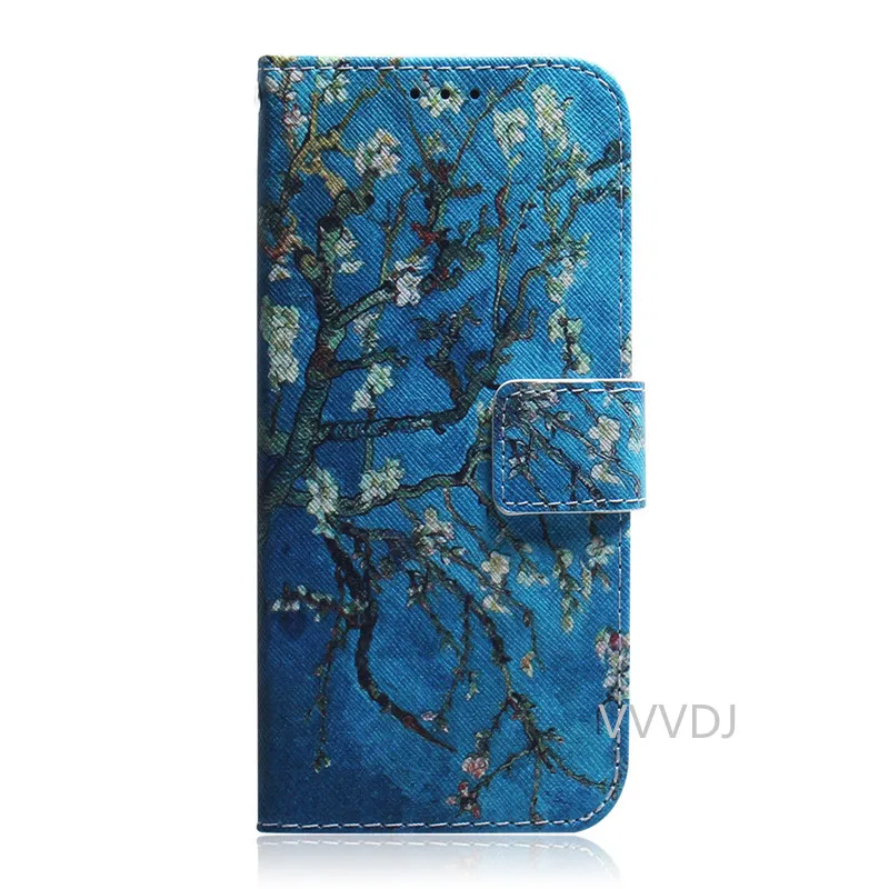 Чехол для Huawei Y6 2019 с цветным рисунком Волк тигр лев Сова собака со слотом карты