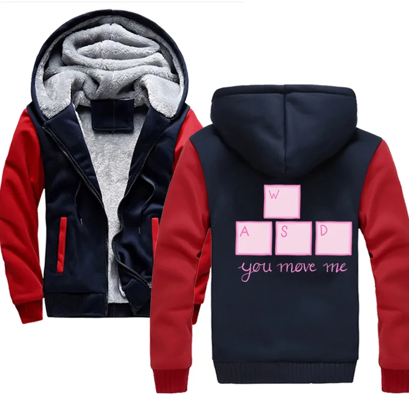 

You Move Me WASD Fashion Hoodies Men Brand Hooded Sweatshirt Male Hoody Tracksuit Hip Hop Autumn Winter Hoodie Mens