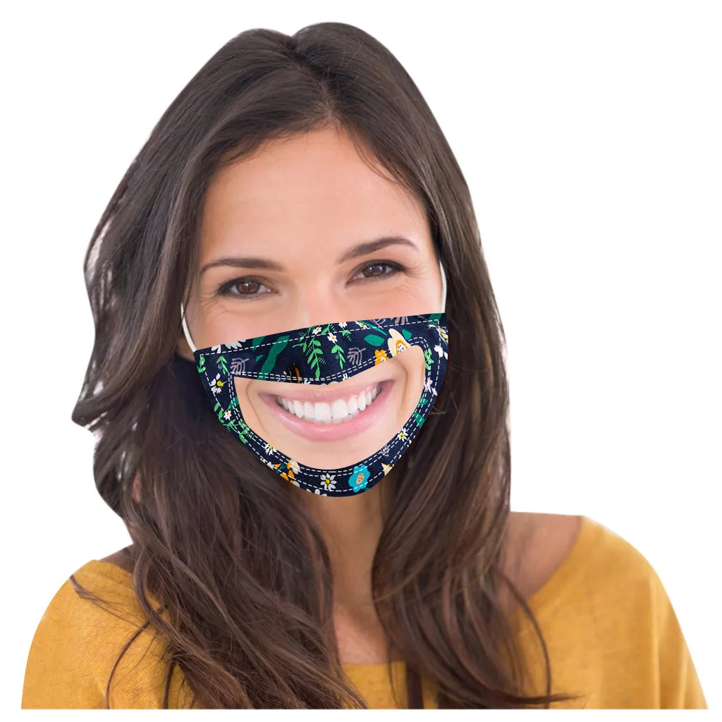 Маска для лица с прозрачной виниловой расцветкой улыбки взрослых маска чтения