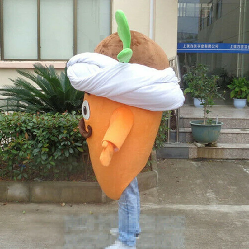 

Vegetable Mascot Carrot Cartoon Doll Costume Adult Role Playing Vegetable Advertising Performance Costume Bust