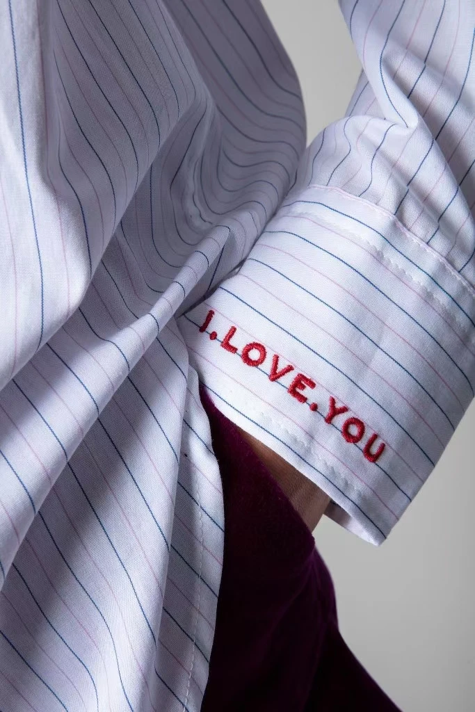 Женская хлопковая рубашка в полоску Офисная однобортная блузка с отложным