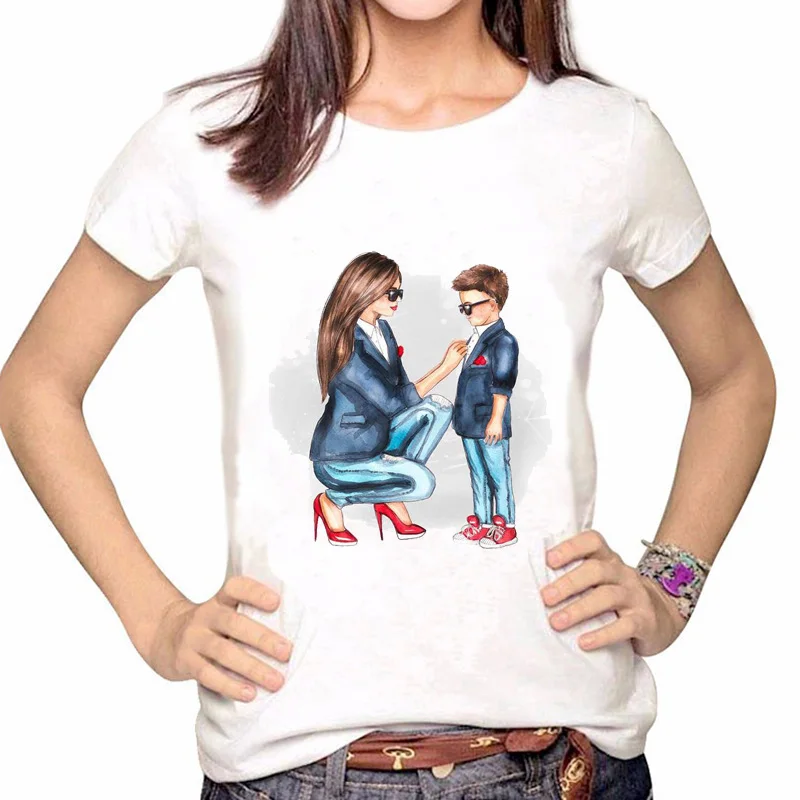 

Women Clothes Tshirt Cartoon Super Mom Boy Girl 90s Shirt Printed Casual Woman Tee Ladies Female T-shirt Short Sleeve T Top