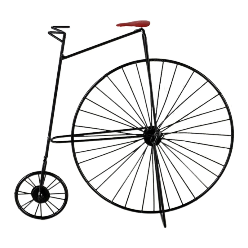 

Ретро модель велосипеда из кованого железа, скульптура, художественные украшения, фигурки, винтажный Декор ручной работы для дома и офиса