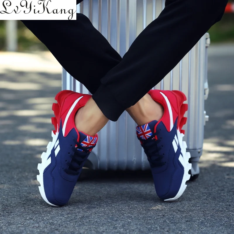 

Plus Size 48 Fashion Sneakers for Men Casual Shoes Leather Mens Shoes Casual Breathable Light Men Sneakers Trainers 2019 New