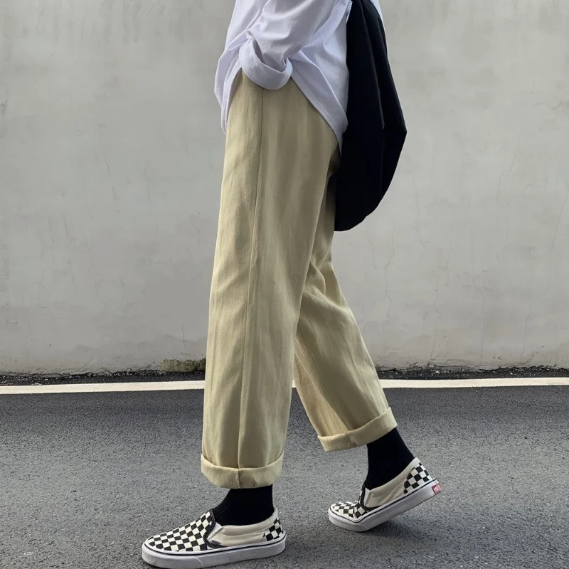 Бриджи женские хлопковые брюки-Капри с завышенной талией и широкими штанинами