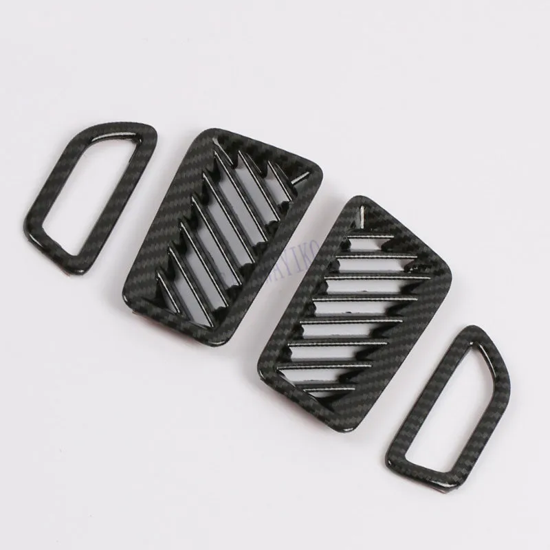 

For Toyota RAV4 XA50 2019 2020 Carbon Fiber Color Interior Dashboard Air Vent AC Outlet Cover Panel Trim Car Styling Accessories