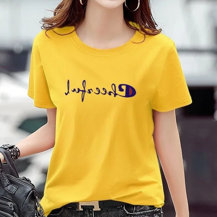 Модный бренд 2019 футболки с принтом женские круглым вырезом и коротким рукавом