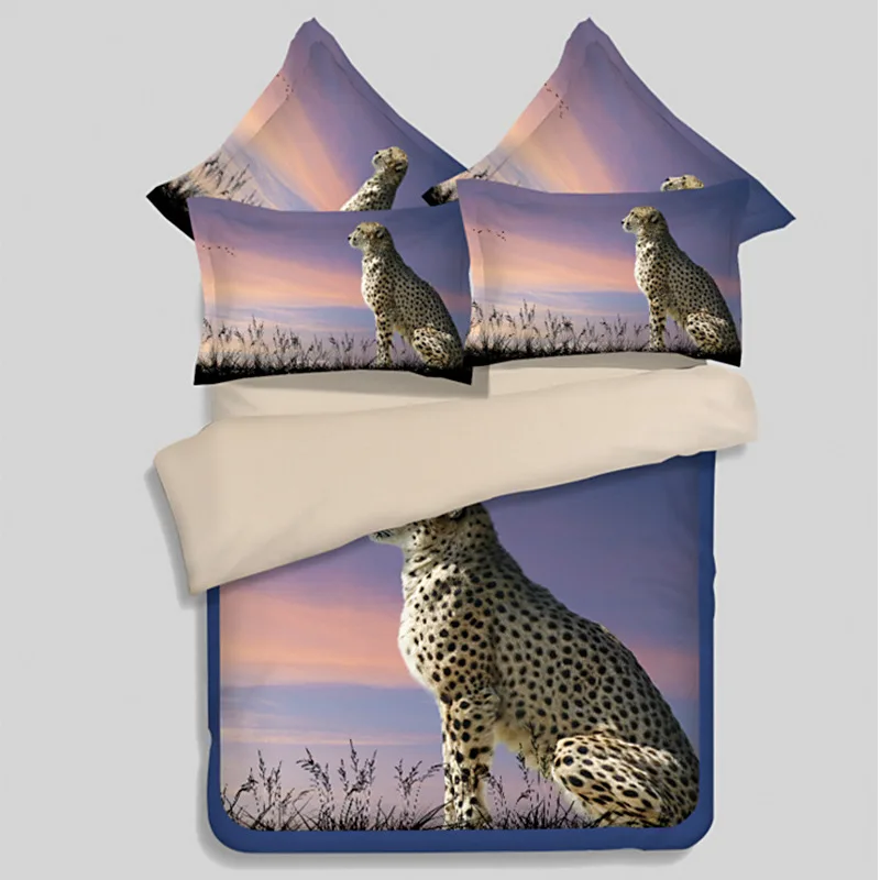 

3D Animal Printed bedding set duvet cover Twin Queen King comforter bedding sets bed linen (NO sheet)