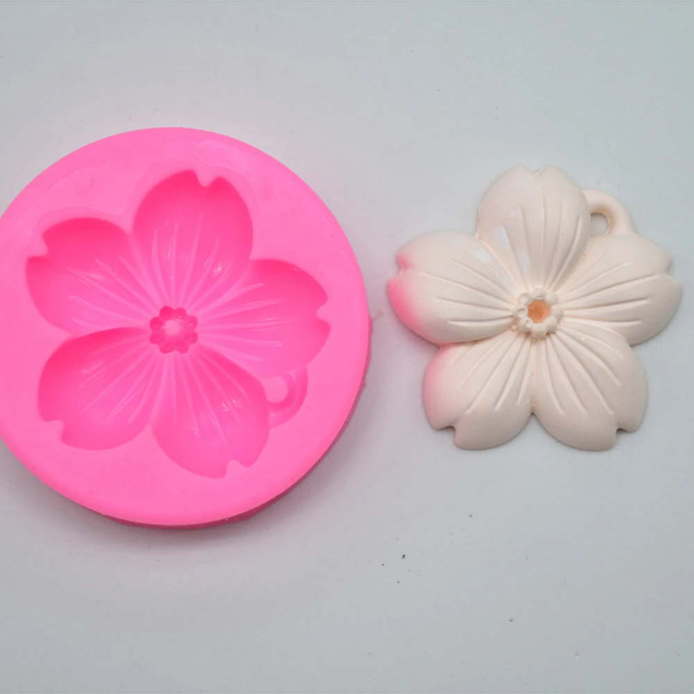 Цветок Цветение вишня форма силиконовая помадка мыло 3D для торта капкейков желе