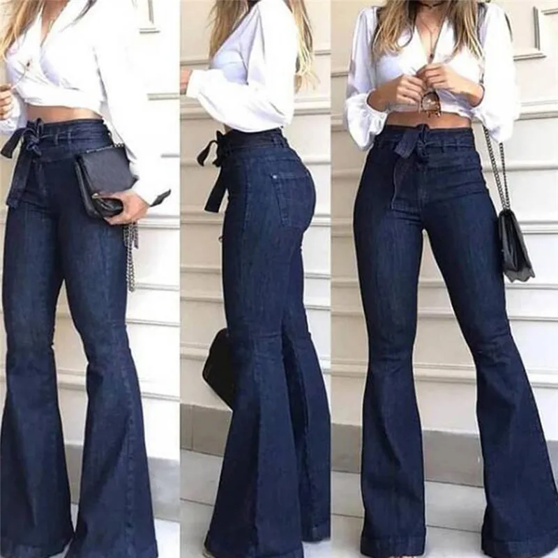

2021 High Waist Wide Leg Jeans Brand Women Boyfriend Jeans Denim Skinny Woman's Vintage Flare Jeans Plus Size 2XL Pant