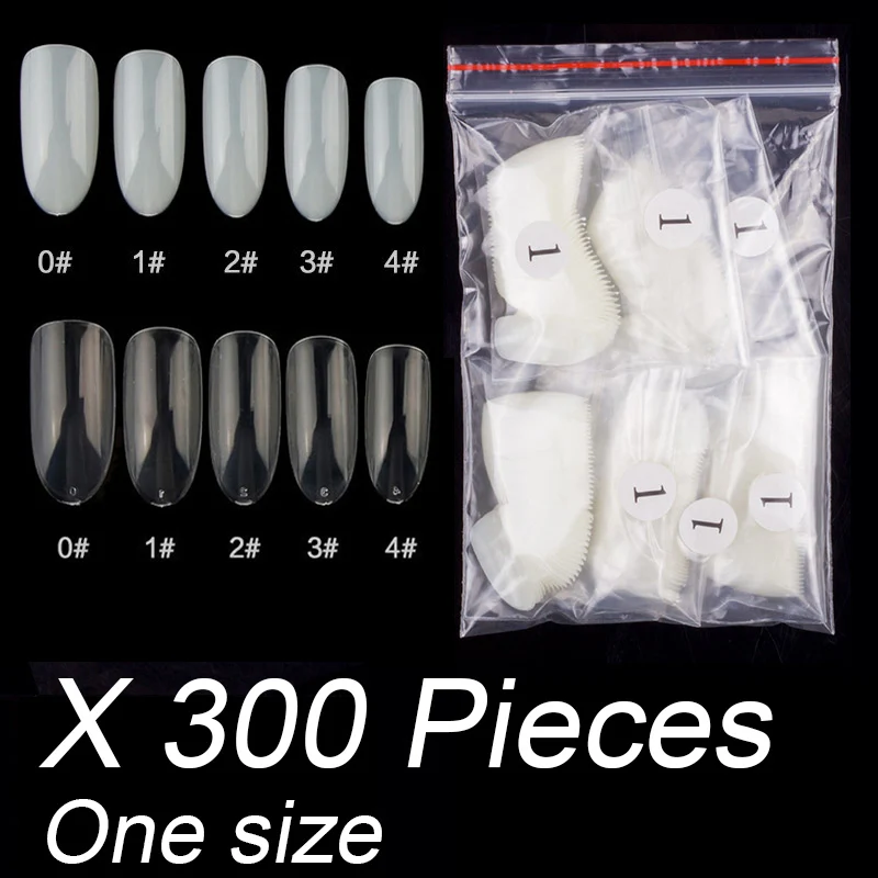 Накладные ногти овальной формы для рисования акриловых ногтей 300 шт. в партии