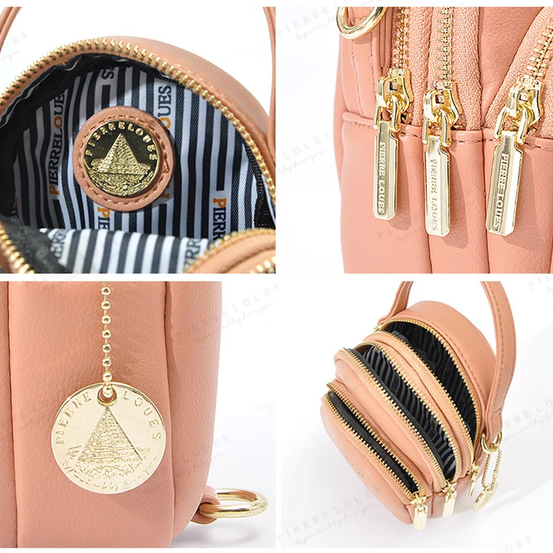 Женский кожаный мини-рюкзак YIZHONG однотонный рюкзак объемом менее 20 литров