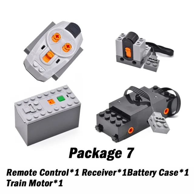 

High-tech Motor Power Function Switch IR Remote Control Receiver Battery Box Train motor Set Compatible All Brand creator PF