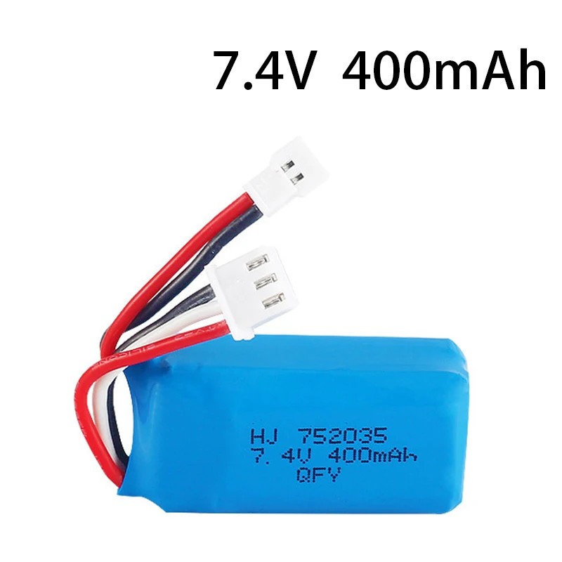 

7,4 V 400mAh2S lipo Батарея ForRC DM007 самолет Мультикоптер беспилотный игрушечный вертолет Запчасти 7,4 V высокого качества Батарея SM/JST/XH2.54