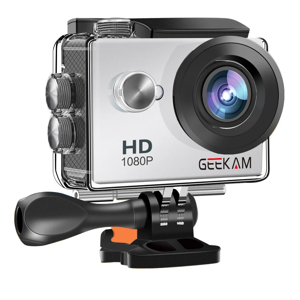 GEEKAM A9 экшн-камера Full HD 1080P 2," экран 30 м водонепроницаемый шлем мини видео запись камера s Спортивная камера DVR - Цвет: GK-A9 Silver