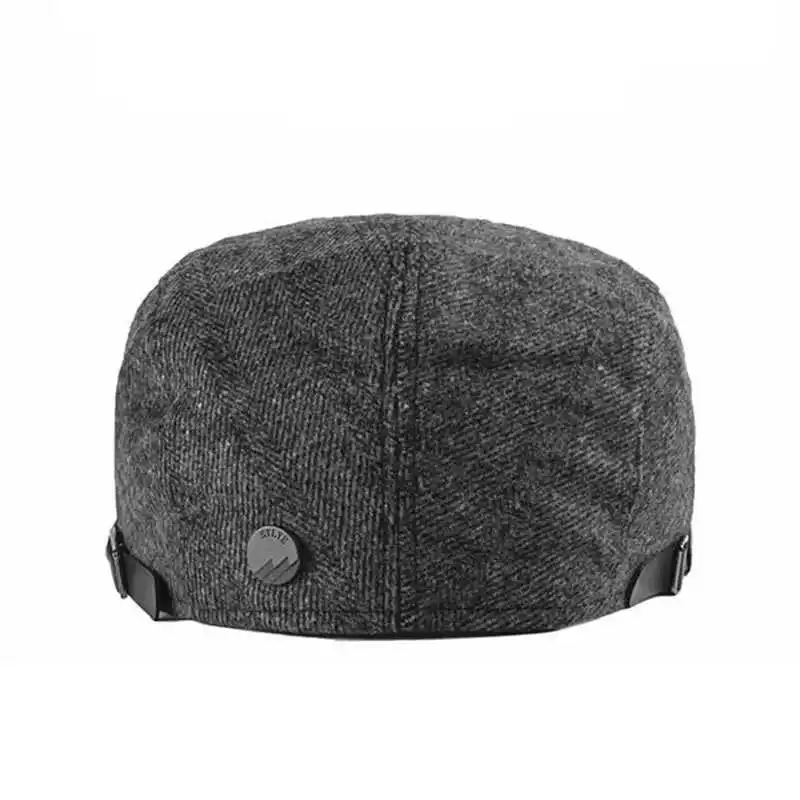 

2020 New Winter Men's Cap Newsboy Caps Casual Tweed Beret Hat Top Flat Ivy Hats For Men Retro Driver Cabbies Cap