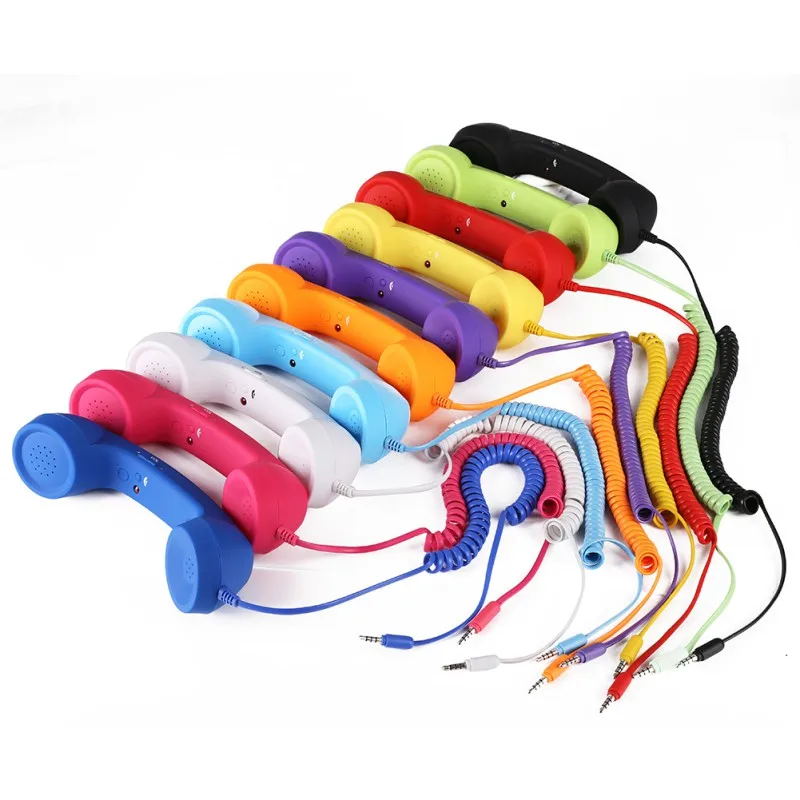 1pcs Classic Retro 3.5 mm Comfort Telephone Handset Mini Mic Speaker Phone Call Receiver For iphone Huawei Smartphone | Электроника