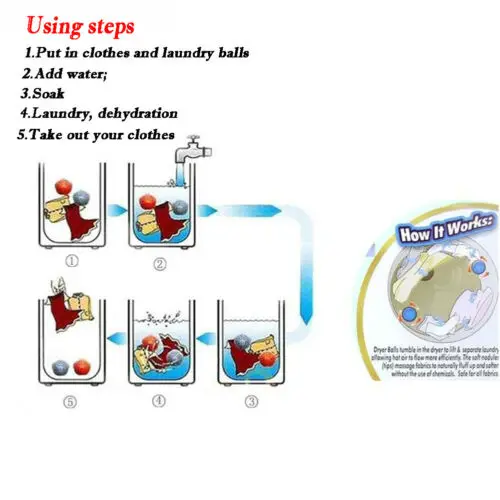Прямая поставка экологичный волшебный шар для стирки без моющего средства