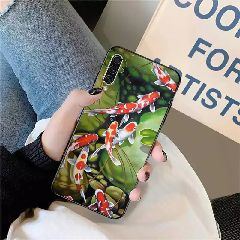 

Chinese Koi Fishes aesthetics Phone Case For Samsung galaxy S 9 10 20 A 10 21 30 31 40 50 51 71 s note 20 j 4 2018 plus