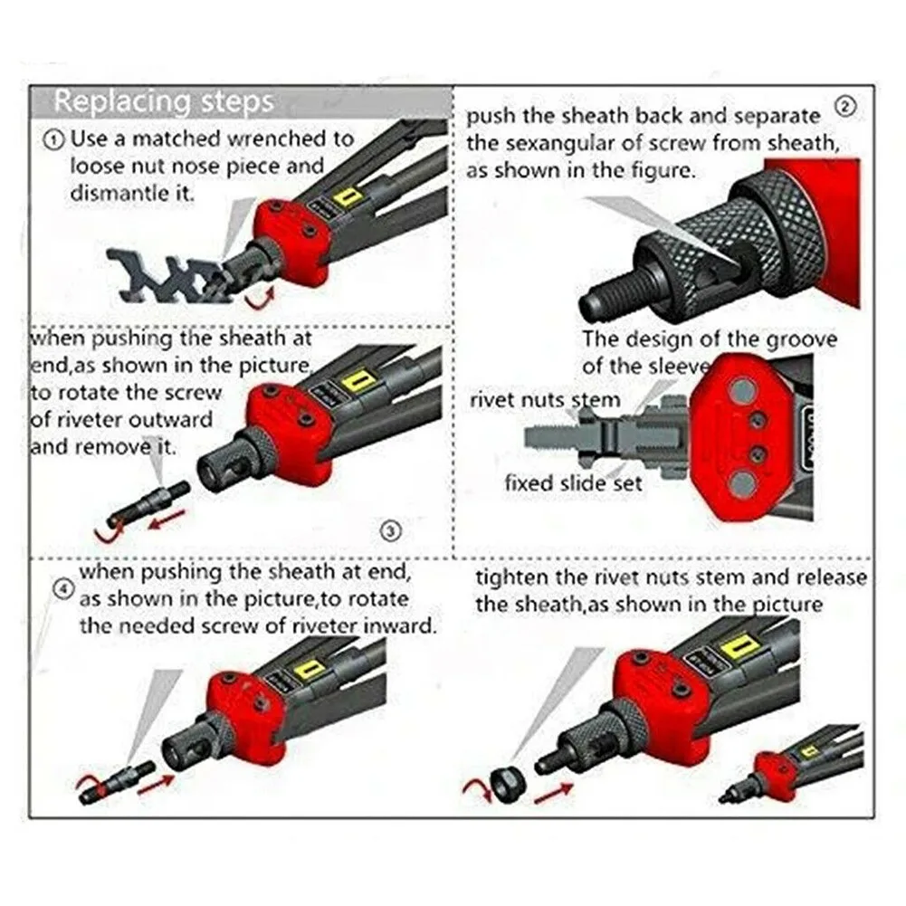 

150pcs M3-M10 Riveter Guns Easy Automatic Rivet Tool Set Dual-Hand Manual Rivet Nut Tool Kit For Furniture Bicycle Repair Tool