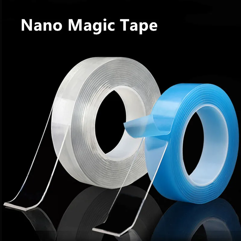 

2mm thickness Nano Magic Tape Double Sided Tape Transparent Washable Reuse No Trace Waterproof Adhesive Tape Nano Tape Clear New