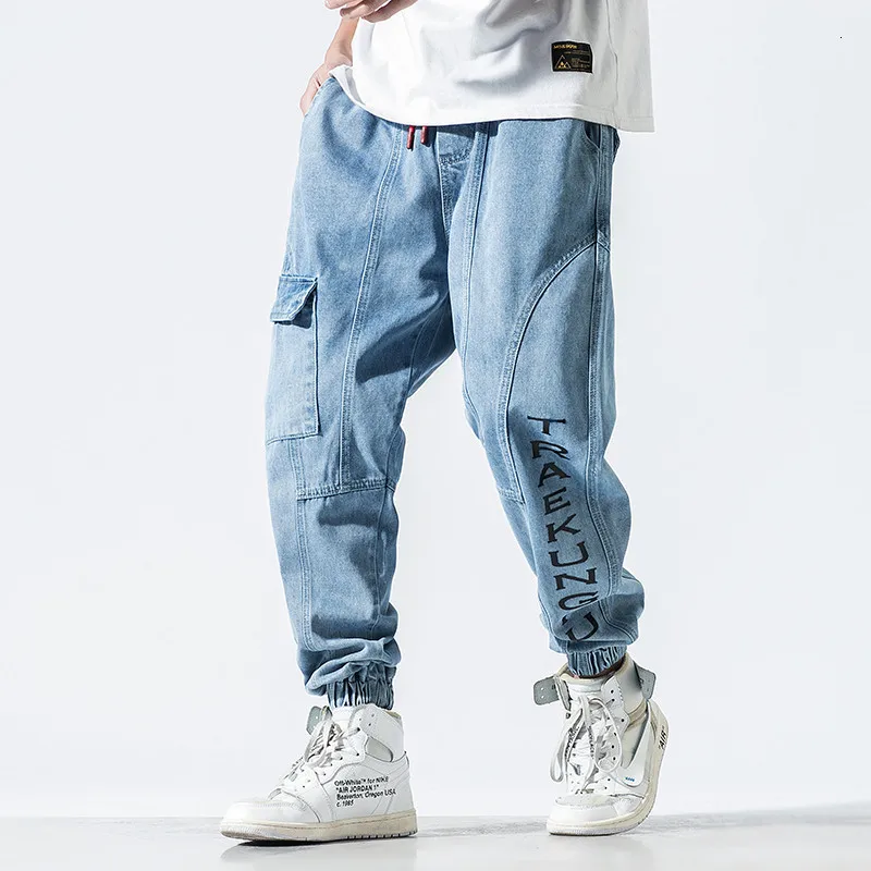 Denim Vintage Washed Retro Trousers Erkek Pantolon Calca Jean Masculina Fashion Men Hip Hop Baggy Loose Fit Harem Pant | Мужская одежда