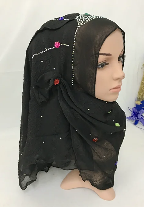 Мусульманский Хиджаб ручной работы удобный шарф с бисером 3 стиля|muslim instant hijab|hijab