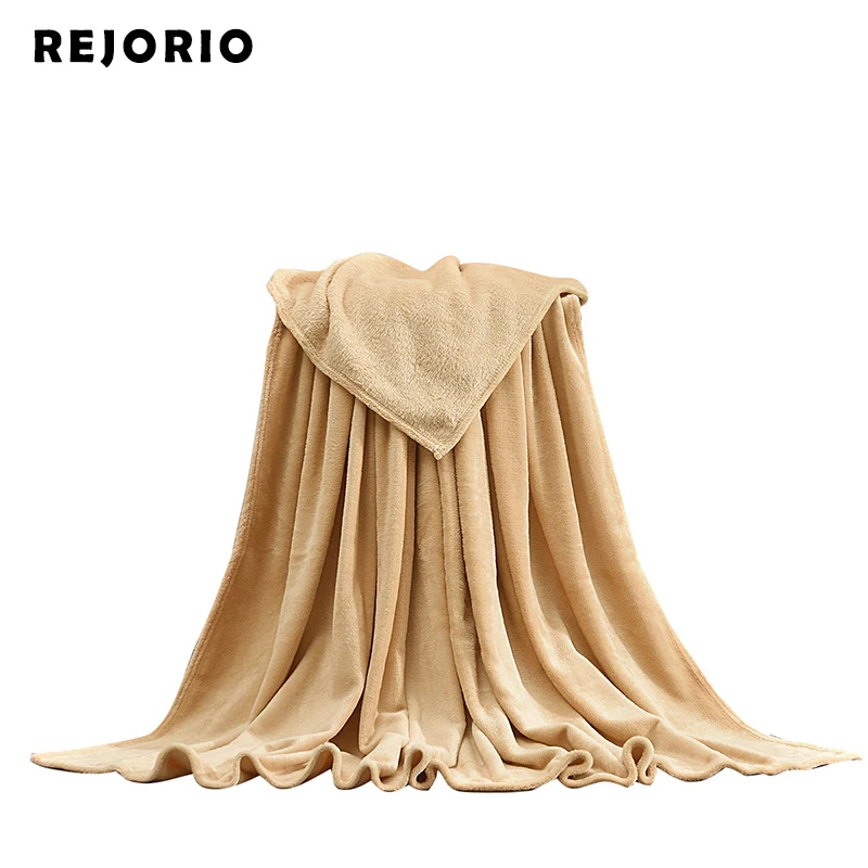 

Плотное одеяло REJORIO для телевизора, однотонное теплое одеяло с капюшоном, флисовые одеяла для взрослых и детей, дорожное одеяло