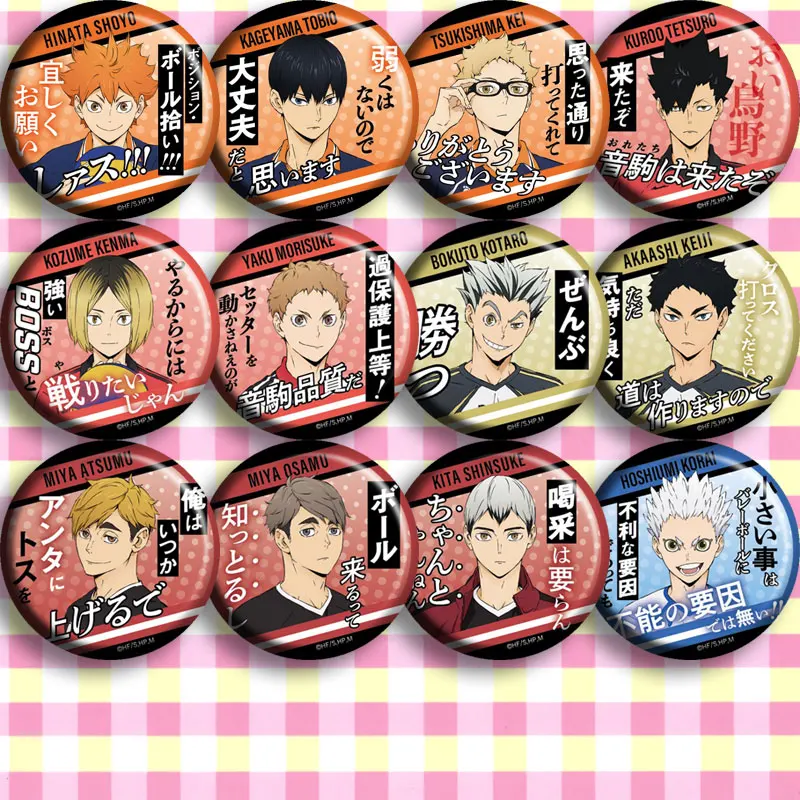 Японское Аниме haikyuu AOBHOHS JOBIO Косплей бедж брошь булавки собирать значки для