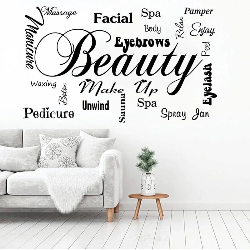 

Виниловая наклейка на стену для салона красоты, макияжа, спа, ресниц, салона красоты