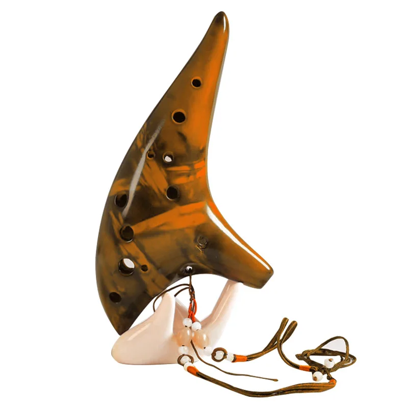 Новинка 12 отверстий Дымчатая подводная лодка Ocarina Стильный музыкальный