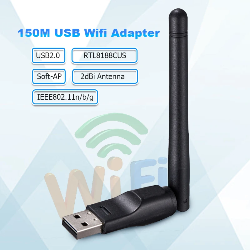 Wifi антенна Apdater 150 Мбит/с USB Wifi адаптер мягкий AP 2dBi беспроводная сетевая карта IEEE802.11n Wifi приемник для настольного ноутбука