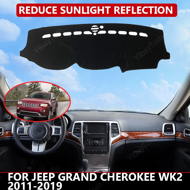

Car Dashboard Cover for Jeep Grand Cherokee WK2 2011-2019 Mat Protector Sun Shade Dashmat Board Pad Auto Carpet