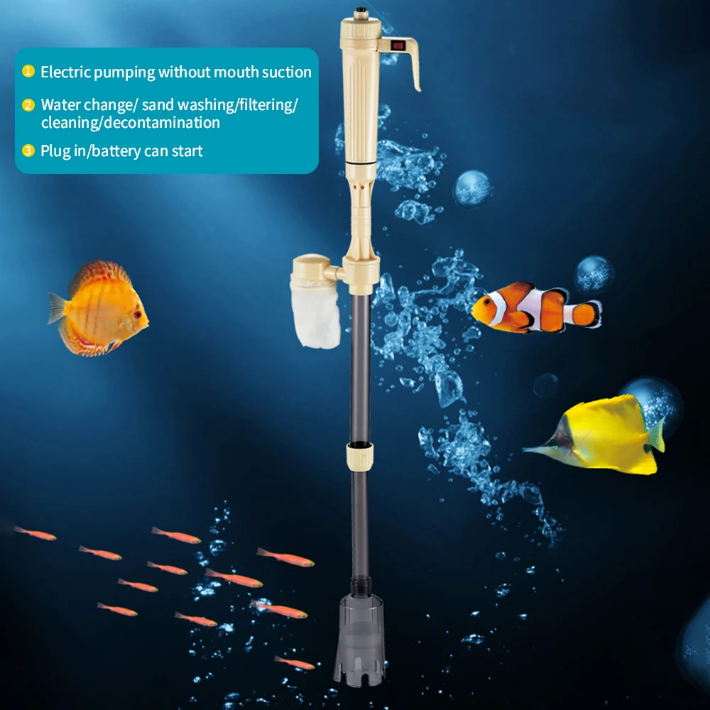 1 PC Electric Aquarium Gravel Cleaner Water Change Pump Cleaning Tools Siphon for Fish Tank Filter | Дом и сад