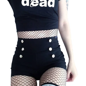 Летние модные сексуальные женские тонкие шорты с высокой талией, повседневные однотонные обтягивающие шорты с боковой молнией и пуговицами Tumblr, хипстерские шорты