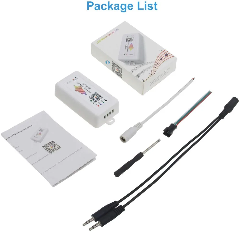 SP108E/107E/105E/110E SPI Wi-Fi Bluetooth пиксель IC музыкальный контроллер на смартфон приложение для WS2812B WS2813 SK6812 полосы DC5-12V