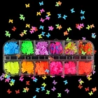 Блестки для ювелирных изделий, цветные, флуоресцентные, эпоксидная смола, форма глины